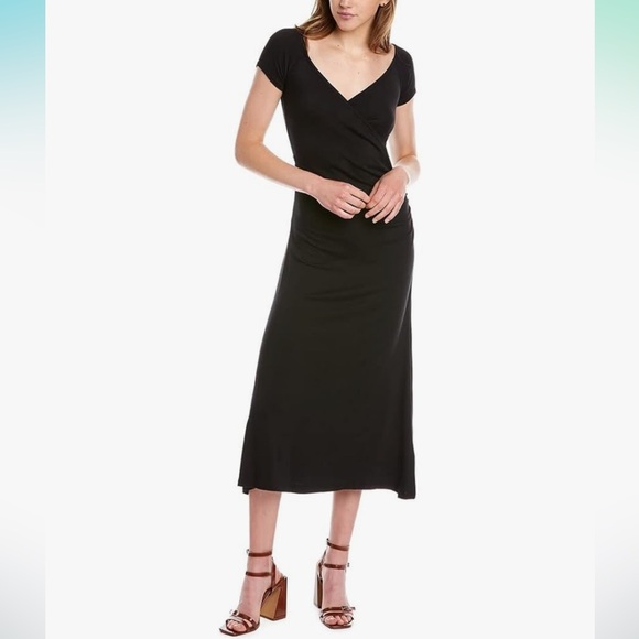 Vince black faux wrap dress - Picture 2 of 3